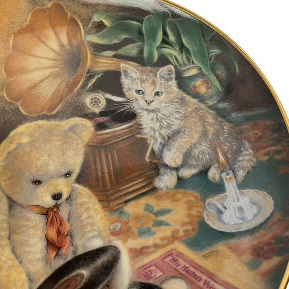 Franklin Mint Collectible Plate Teddys Music Hour by Sue Willis Porcelain 8" - Picture 4 of 6
